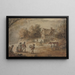 Scène di campagna con soldati - Henry William Bunbury — quadro incorniciato alla parete
