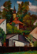 Maisons e l'église sur la colline Salwator à Cracovie - Henryk Dietrich — vista dell’opera