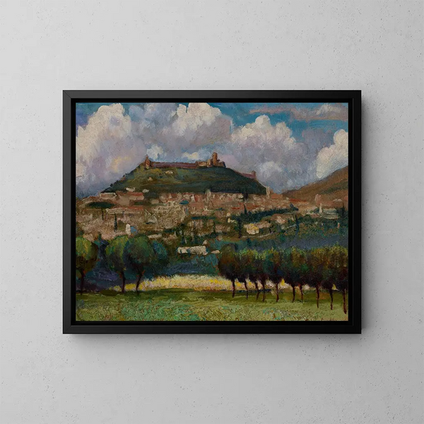 Paesaggio italiano - Henryk Dietrich — quadro incorniciato alla parete