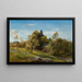 Paesaggio con una chiesa nascosta dietro gli alberi - Henryk Grabowski — quadro incorniciato alla parete