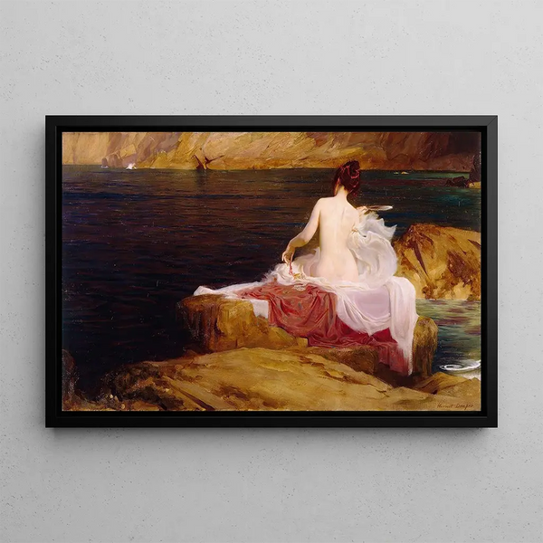 Île de Calypso - Herbert James Draper — quadro incorniciato alla parete