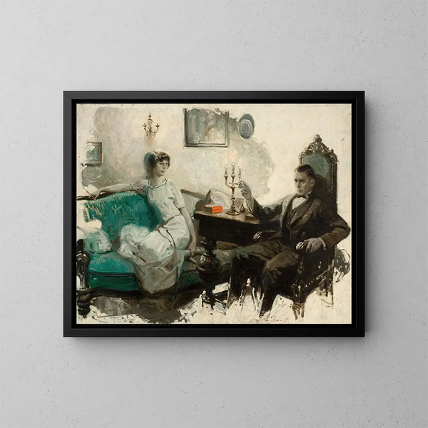 contemplazione - Herbert Morton Stoops — quadro incorniciato alla parete