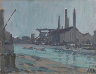 Hercules Brabazon Brabazon - Landscape with Industrial Buildings by a River.webp