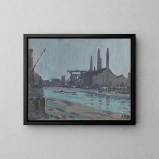 Hercules Brabazon Brabazon - Landscape with Industrial Buildings by a River.webp