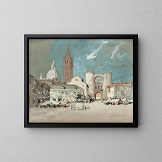 Place des Seigneurs à Padoue - Hercules Brabazon Brabazon — quadro incorniciato alla parete