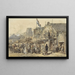 Fiera di paese a Leeuwarden con l'Oldenhove sullo sfondo - Herman Frederik Carel Ten Kate — quadro incorniciato alla parete