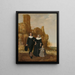 Ritratto di una coppia con il loro bambino in un paesaggio - Herman Meynderts Doncker — quadro incorniciato alla parete