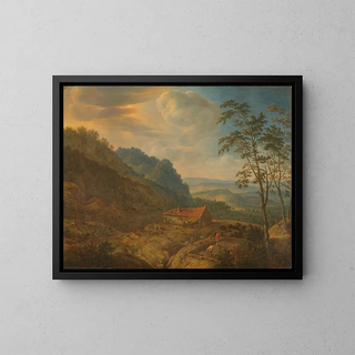 Herman Saftleven - Mountainous Landscape with Farm.webp