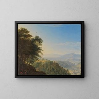 Herman Saftleven - Mountainous landscape near Boppard aan de Rijn.webp