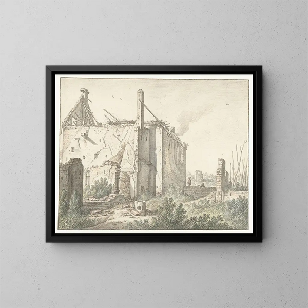 Rune di una casa a Utrecht - Herman Saftleven — quadro incorniciato alla parete