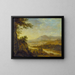 Paesaggio fluviale con salita delle scogliere - Herman Saftleven III — quadro incorniciato alla parete