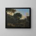 Paesaggio con viaggiatori - Herman van Swanevelt — quadro incorniciato alla parete