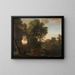 Paesaggio con il battesimo dell'eunuco - Herman van Swanevelt — quadro incorniciato alla parete