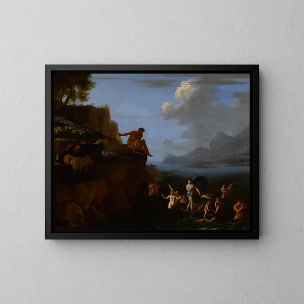 Polyphème e Galatea - Herman van Swanevelt — quadro incorniciato alla parete