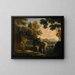 Cascata con pescatori - Herman van Swanevelt — quadro incorniciato alla parete
