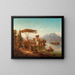 Paesaggio del nord Italia, probabilmente il lago di Como - Hermann August Krüger — quadro incorniciato alla parete