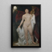 Nu femminile con la morte come allegoria della vanità - Hermann Behrens — quadro incorniciato alla parete