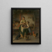 Tagliare il pane - Hermann Bever — quadro incorniciato alla parete
