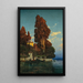 Un lago italiano - Hermann David Salomon Corrodi — quadro incorniciato alla parete