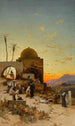 Prières du soir à l'extérieur de Jérusalem - Hermann David Salomon Corrodi — vista dell’opera