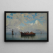 Bateaux da pesca su una laguna veneziana - Hermann David Salomon Corrodi — quadro incorniciato alla parete
