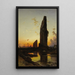 Coucher de soleil sur les ruines - Hermann David Salomon Corrodi — quadro incorniciato alla parete