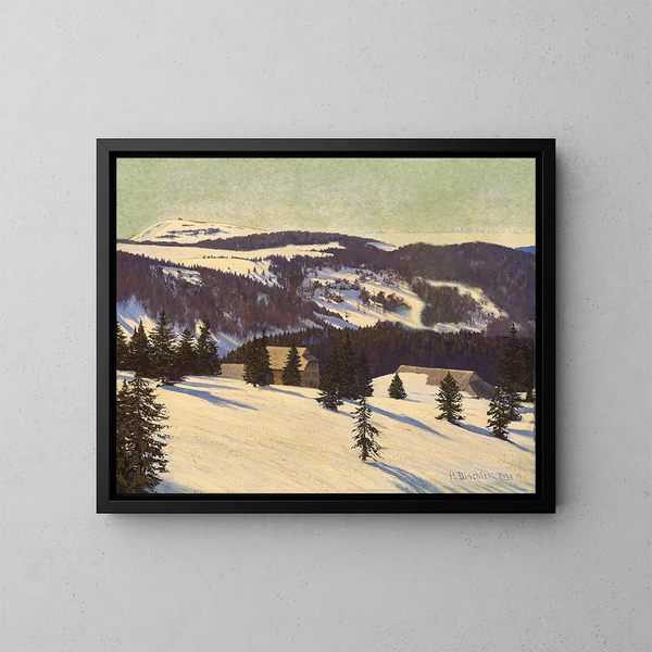 Mon refuge d'hiver, la cabane de Todtnau sur le Feldberg - Hermann Dischler — quadro incorniciato alla parete