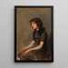 Une jeune fille assise - Hermann Giesel — quadro incorniciato alla parete