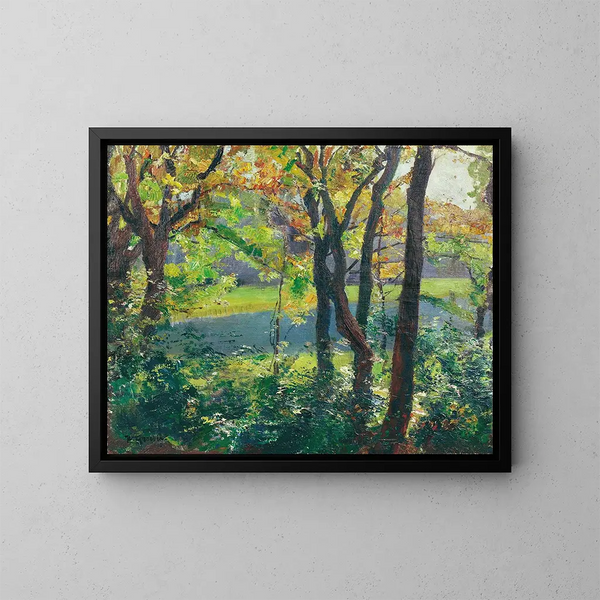 Lago di Langbrgner - Hermann Groeber — quadro incorniciato alla parete