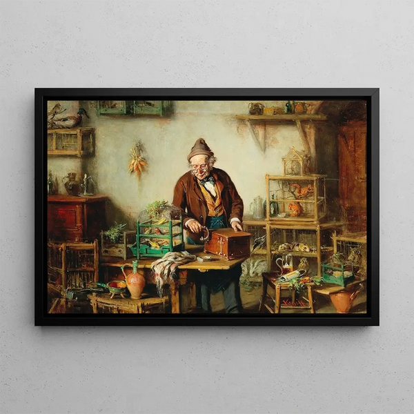 Chez le marchand de bétail - Hermann Kern — quadro incorniciato alla parete