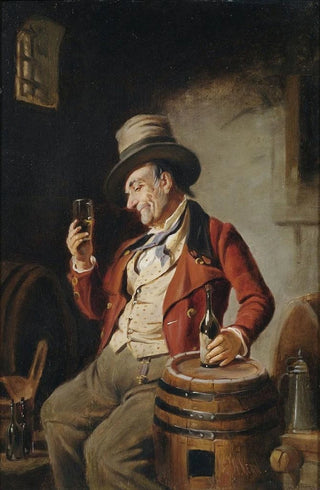 Hermann Kern - Weintrinker im Fasskeller.webp
