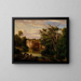 Paesaggio della regione collinare - Hermann Lungkwitz — quadro incorniciato alla parete