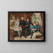Quattro fratelli e sorelle su un tappeto in pelliccia di orso polare - Hermann Nigg — quadro incorniciato alla parete