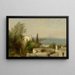 Baia di Napoli - Hermann Ottomar Herzog — quadro incorniciato alla parete