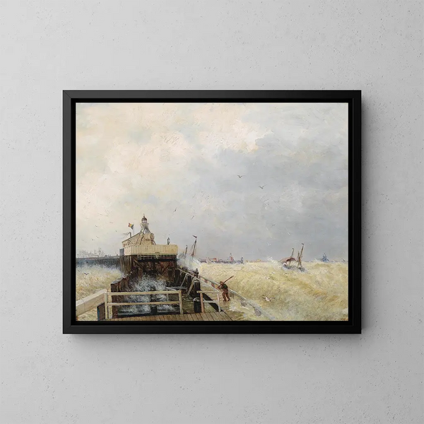 Porto a Ostenda - Hermann Ottomar Herzog — quadro incorniciato alla parete