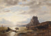 Paesaggio costiero con pescatori - Hermann Ottomar Herzog — vista dell’opera