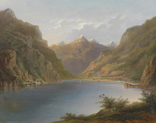 Lago dei Quattro Cantoni - Hermann Ottomar Herzog — vista dell’opera