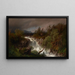Cascata a Telemarken, Norvegia - Hermann Ottomar Herzog — quadro incorniciato alla parete