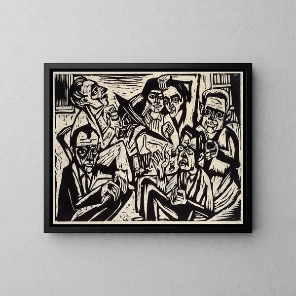 Fête de l'atelier - Hermann Scherer — quadro incorniciato alla parete