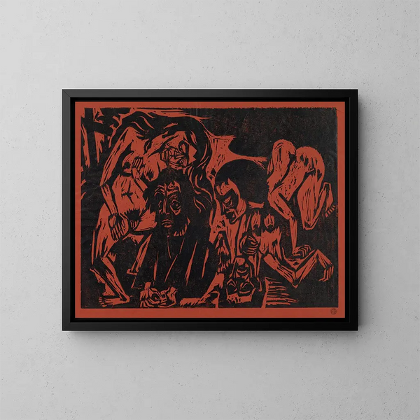 La Tentazione di Antoine - Hermann Scherer — quadro incorniciato alla parete
