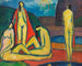 Donne nude che si bagnano - Hermann Stenner — vista dell’opera