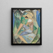 Figura cubista con case - Hermann Stenner — quadro incorniciato alla parete