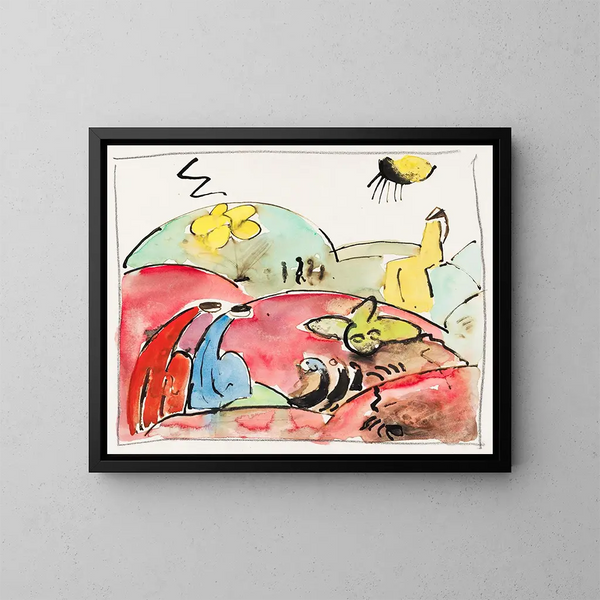 Annunciazione ai pastori - Hermann Stenner — quadro incorniciato alla parete