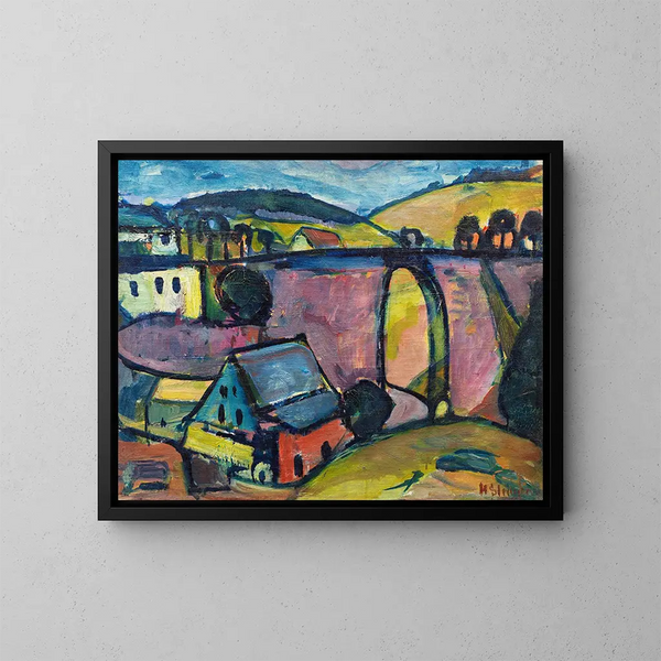 Viadotto vicino a Monschau - Hermann Stenner — quadro incorniciato alla parete