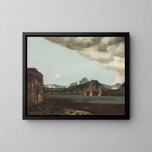 Sirocco al lago di Garda - Hermann Urban — quadro incorniciato alla parete