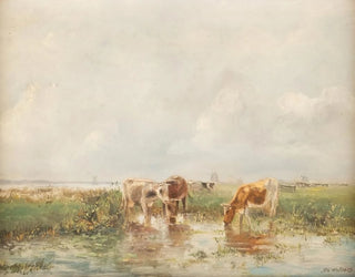 Mucche in una palude - Hermanus Gerhardus Wolbers — vista dell’opera