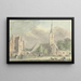 Chiesa e rovina dell'abbazia a Rijnsburg - Hermanus Petrus Schouten — quadro incorniciato alla parete