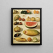 Nature morte ai frutti con scorpione e rana - Hermenegildo Bustos — quadro incorniciato alla parete