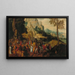 Paesaggio con San Giovanni Battista che predica - Herri met de Bles — quadro incorniciato alla parete