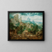 Paesaggio con una fonderia - Herri met de Bles — quadro incorniciato alla parete